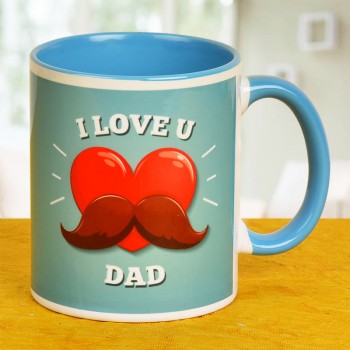I Love U Dad Printed Mug