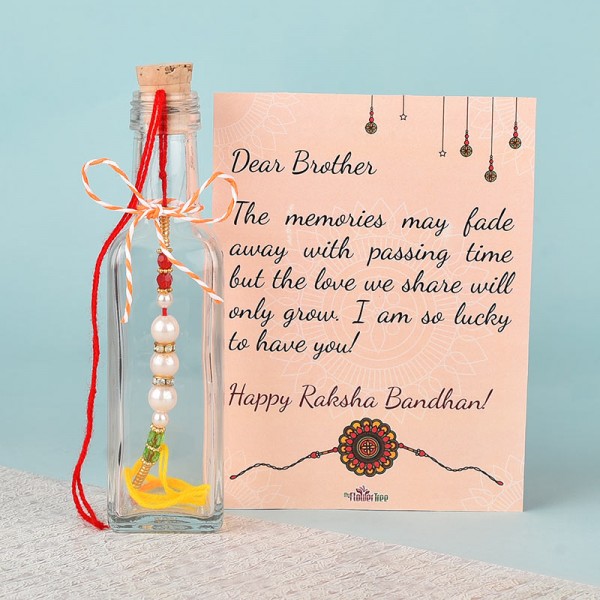 Bottled Rakhi Wishes for Brother