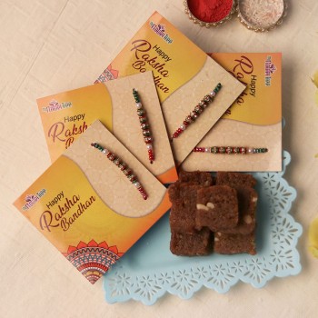 Designer Rakhi N Sweets Combo