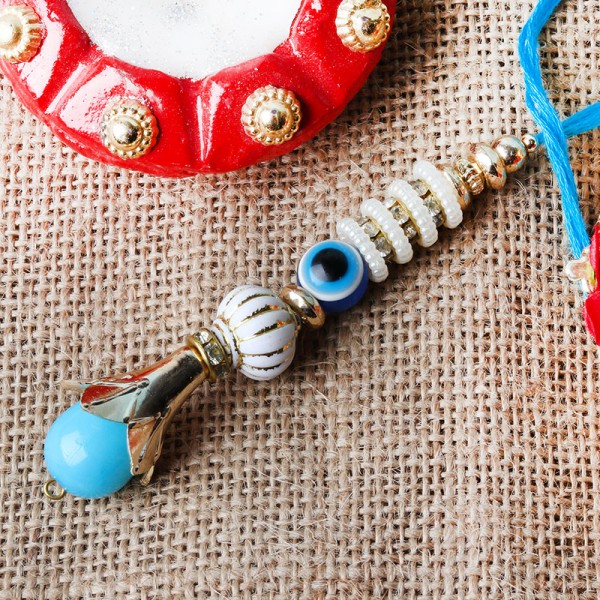 Blue Evil Eye Lumba Rakhi 