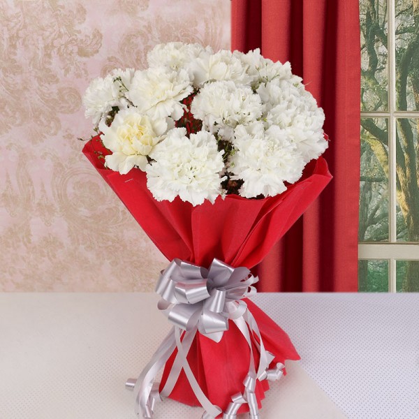 White Carnations Bouquet