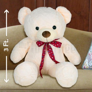 3 feet Cream Teddy Bear