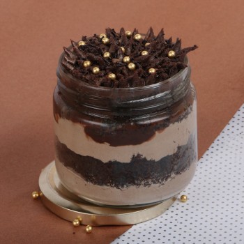 One Chocolate Cream Cake in a Jar