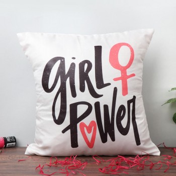 Girl Power Printed Quote Cushion