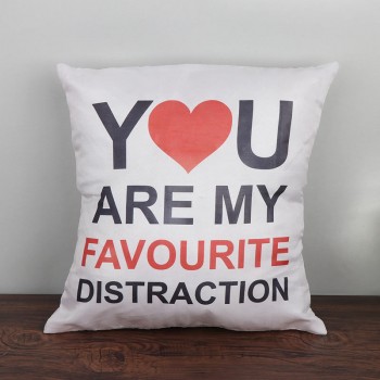 Funky Love Quote Printed Cushion