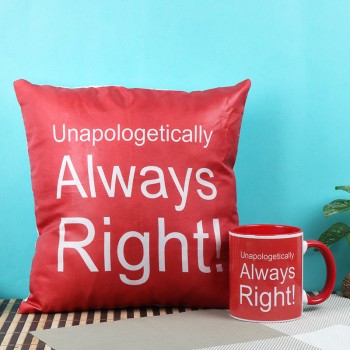 Always Right Combo of Cushion and Mug