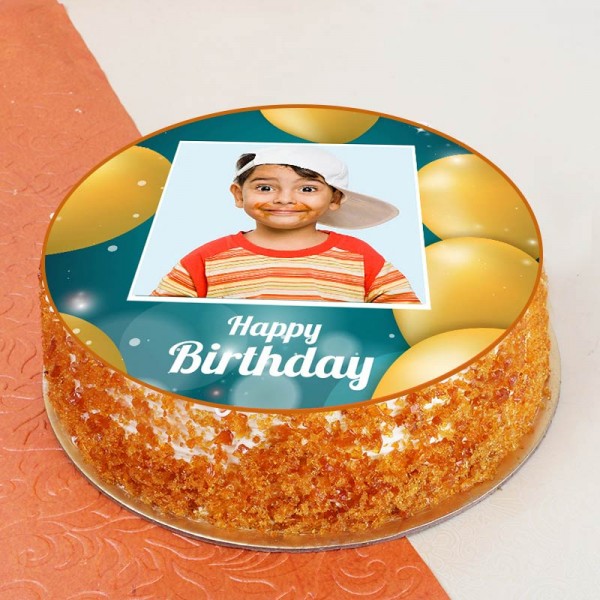 Birthday Theme One Kg Butterscotch Personalised Cake