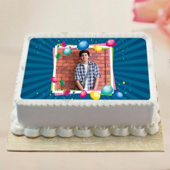 One Kg Vanilla Personalised Photo Cake