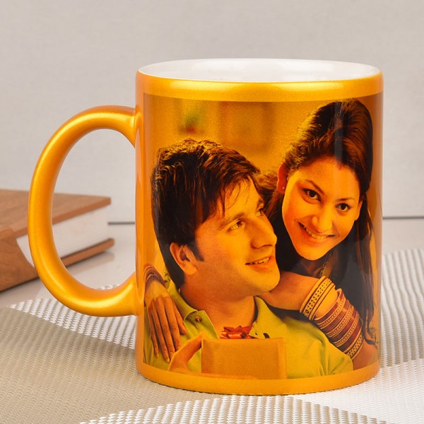 Personalised Golden Ceramic Mug