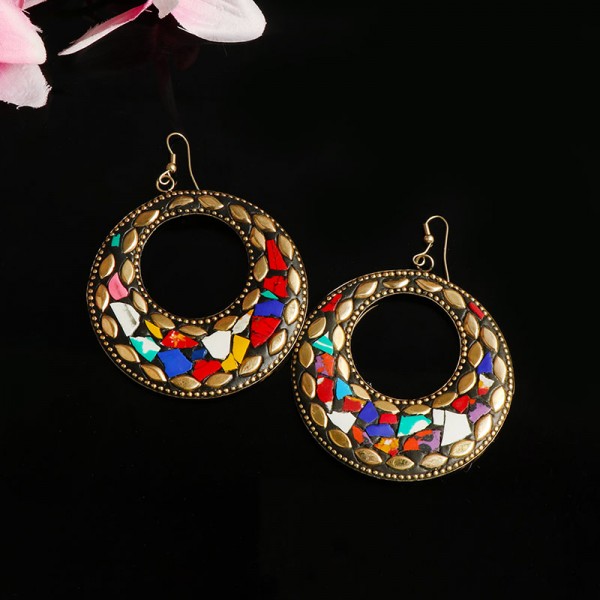 Multicolored Ethnic Earrings