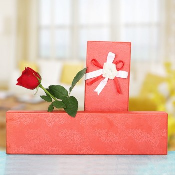 Single Red Rose in a gift box