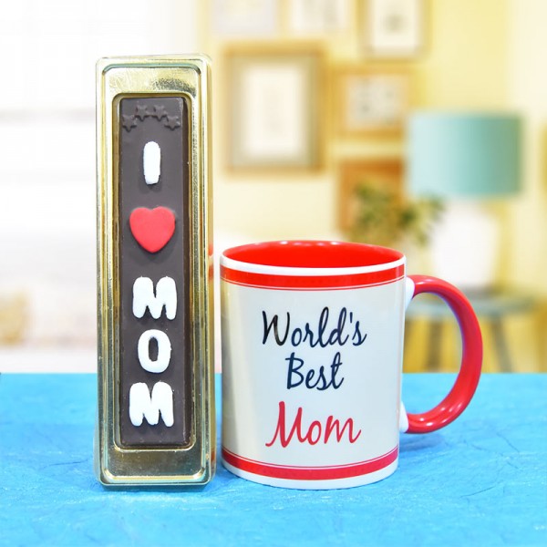 Coffee Mug for Mom with Homemade Chocolate