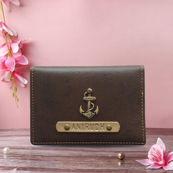 Brown Personalized Card Holder 
