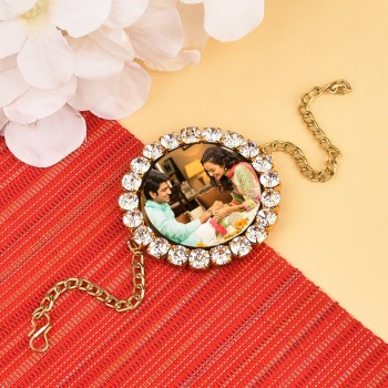 Studded Personalised Bracelet Rakhi