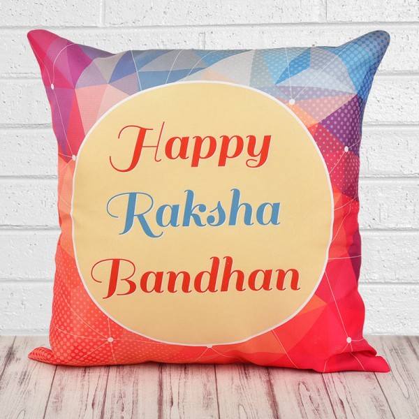Happy Raksha Bandhan Printed Cushion