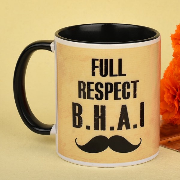 Printed Quote Mug for Bhai