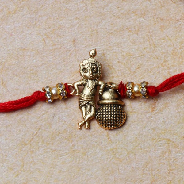 Golden Krishna Rakhi