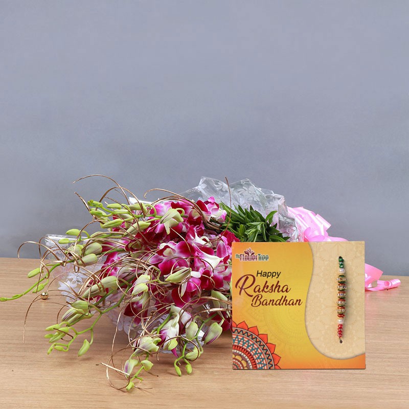 Orchid and Rakhi Combo