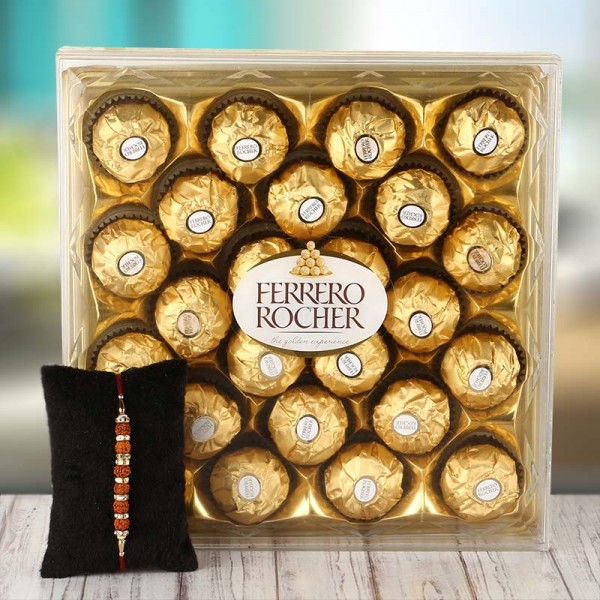 Rakhi with 24 pcs Ferrero Rocher
