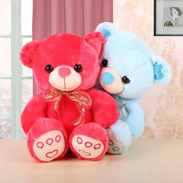 pink and blue teddy bears