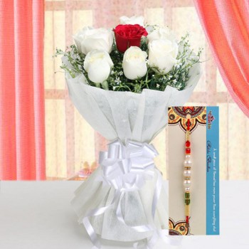 Send Rakhi With Flowers Online