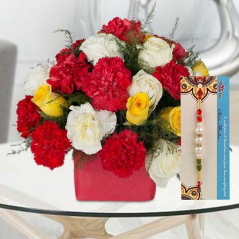 Online Rakhi With Flowers Delivery