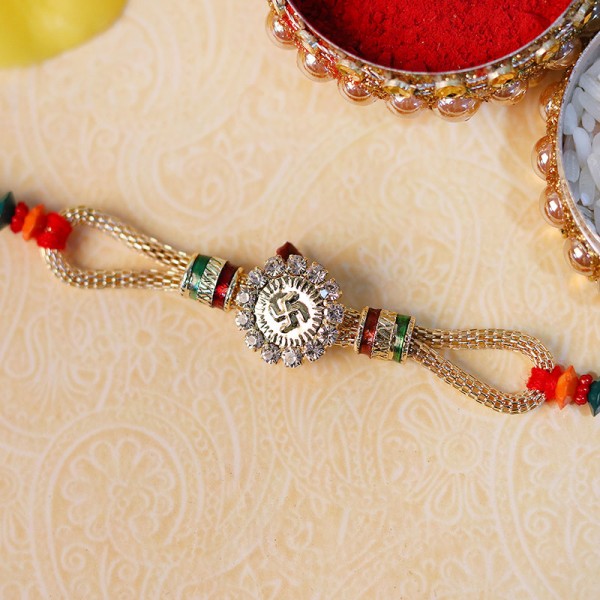 Spiritual Swastik Rakhi for Bhai