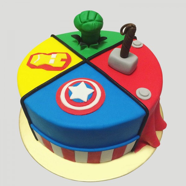 Customised Cake (Avengers), Food & Drinks, Homemade Bakes on Carousell