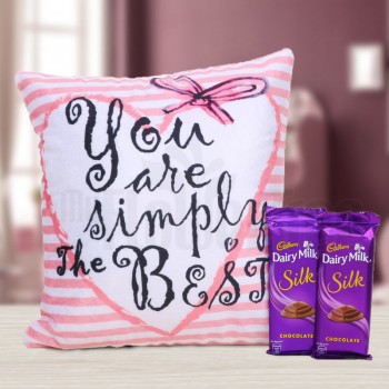 You are The Simply Best Printed Cushion for Dairy Milk Silk Chocolate
