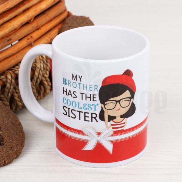 Printed White Mug for Sister