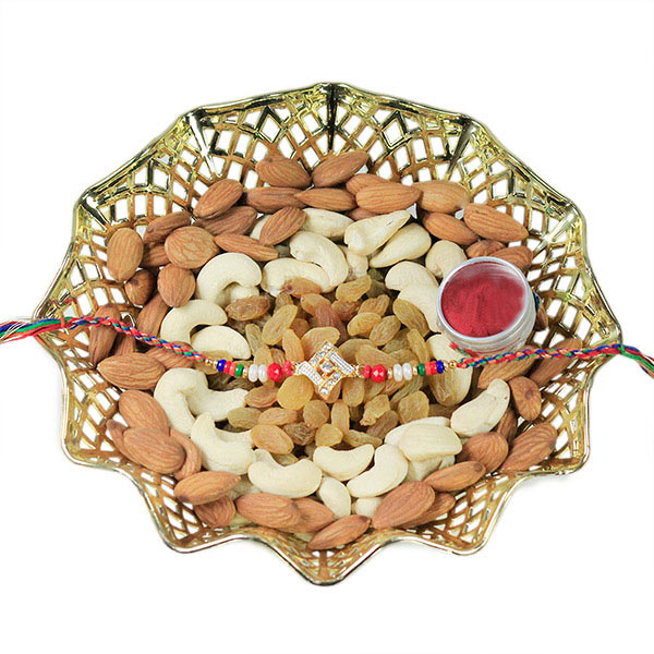 Traditional Rakhi and Dryfruits Hamper