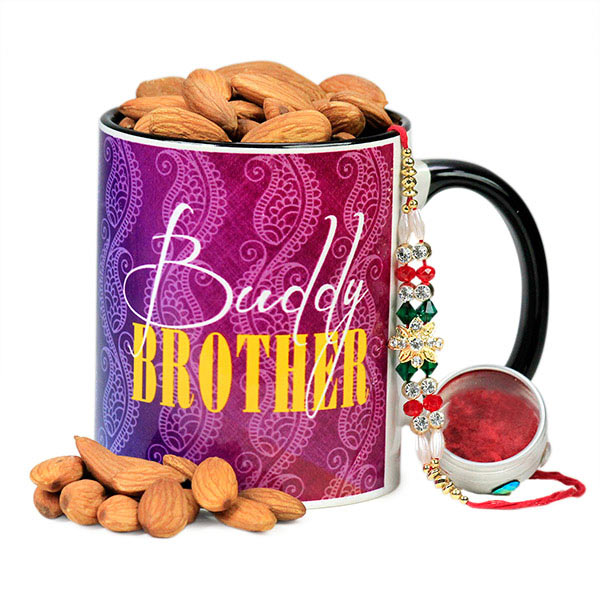 Traditional Rakhi and Buddy Brother Mug