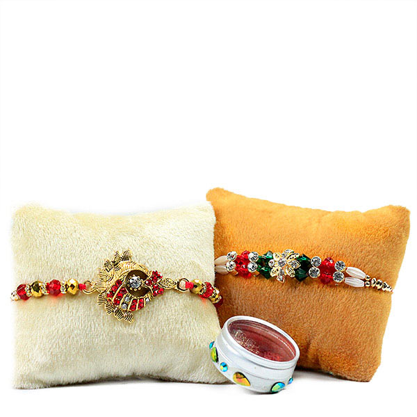 Beaded Traditional Rakhi Set