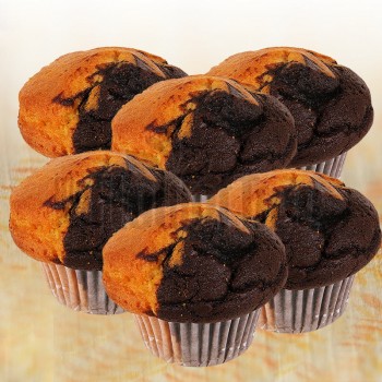 Set of 6 Chocolate Plain Muffins