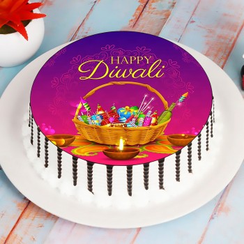 Happy Diwali Photo Cake