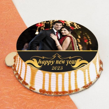 Delectable Personalised New Year Cake