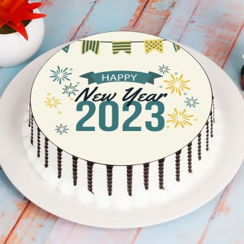 2023 New Year Photo Cake
