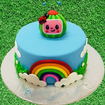 Cocomelon Theme Fondant Cake