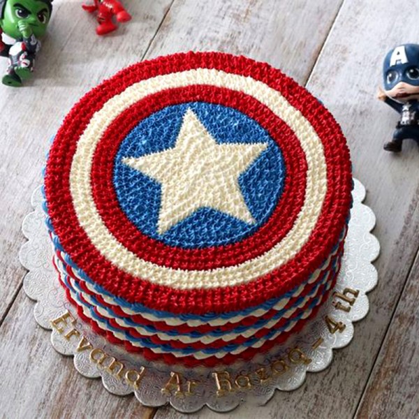 Top more than 78 captain america cream cake best