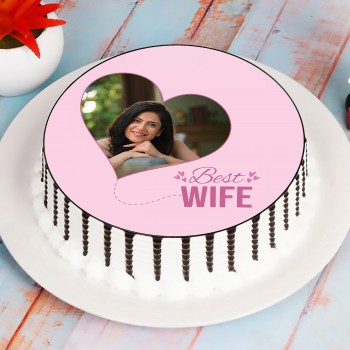 Best Wife Photo Cake