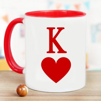 K Alphabet Printed Mug