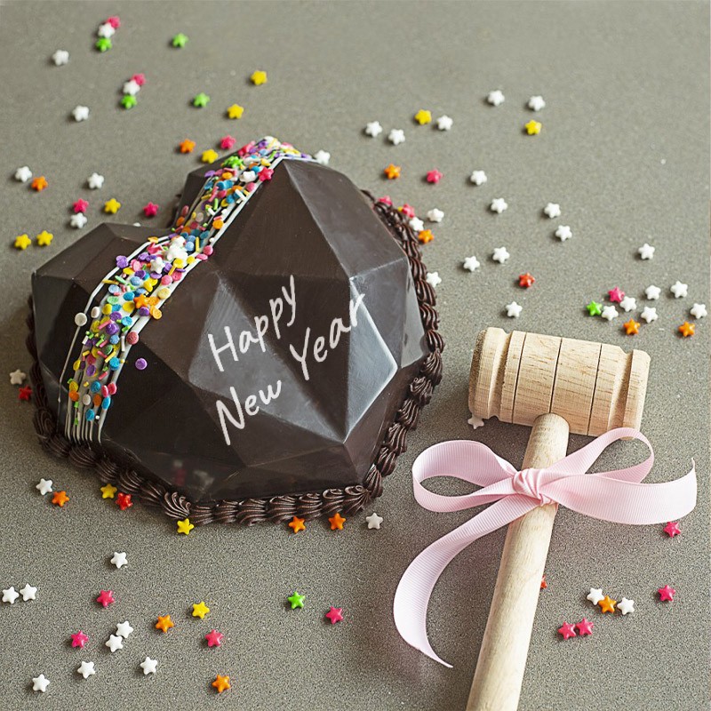 New Year Pinata Cake