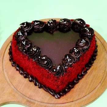Velvet Heart Truffle Cake