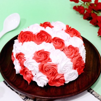 Designer Rose Swirls Cake