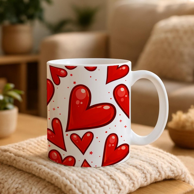 XOXO Theme Printed Black Mug with 2 Dairy Milk Silk