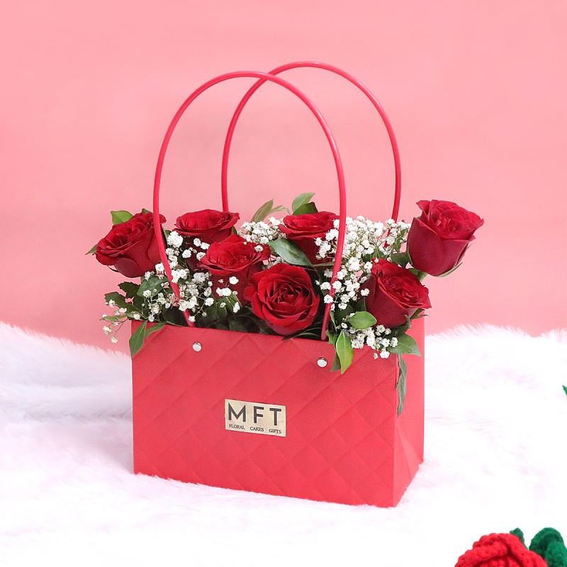 Forever Red Roses Handbag