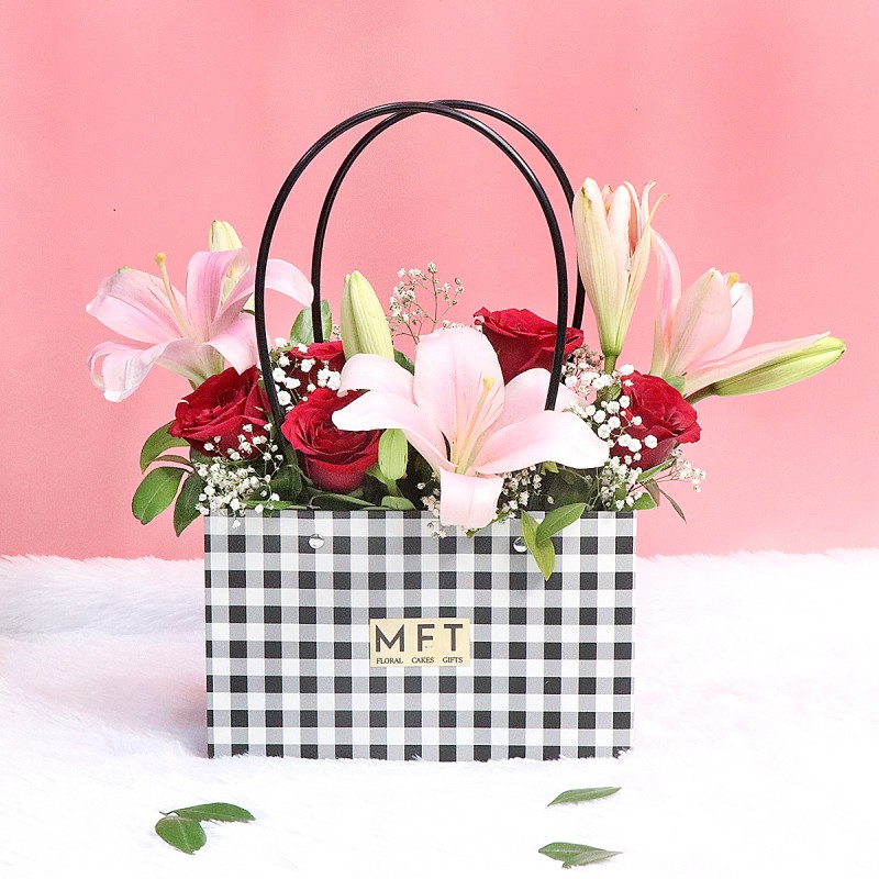 Romance with Floral Petals in Premium Bag