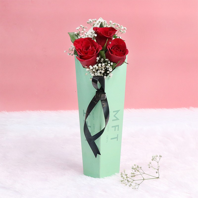 Elegant Red Roses Signature Pouch