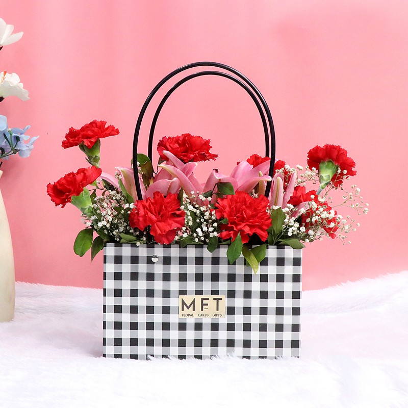 Carnation N Lilies in Full Bloom Handbag