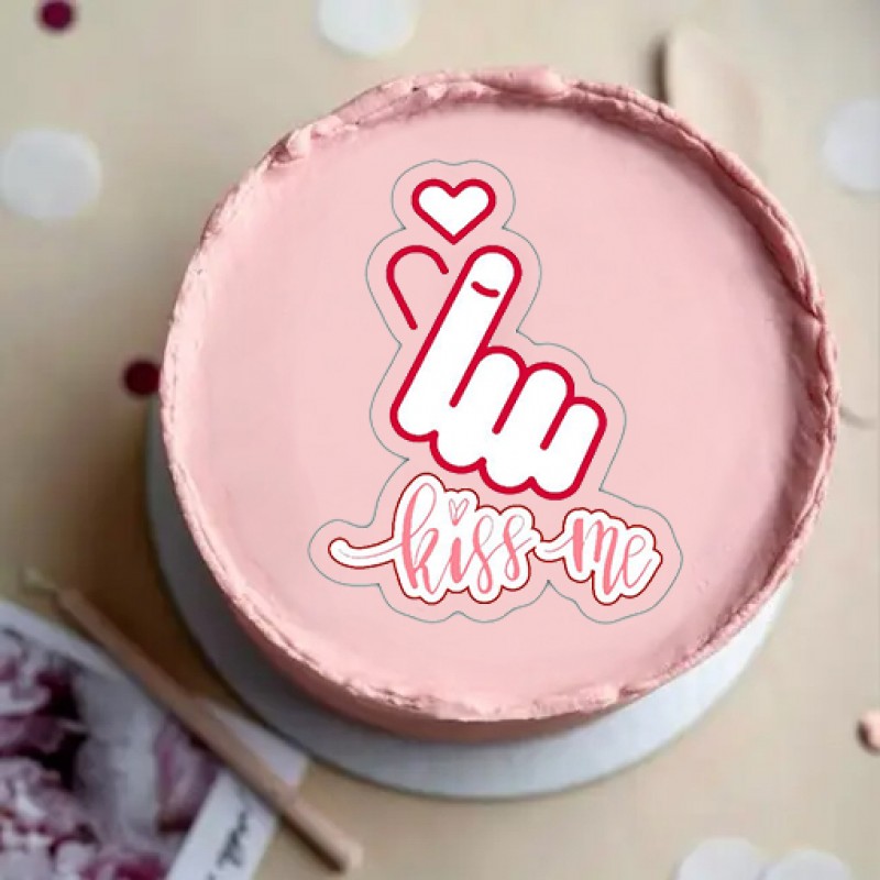 Kiss Day Chocolate Cake